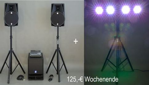 boxen verleih, dj, hochzeit, gudensberg